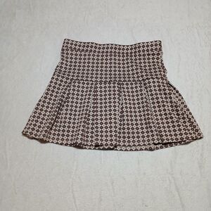 Full Tilt Juniors Large Pleated Mini Skirt Brown Beige Preppy